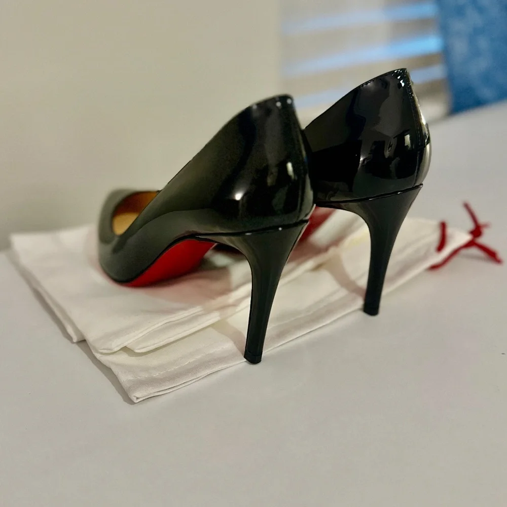 Christian Louboutin Glossy Black Heels - Picture 14 of 15